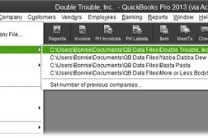 QuickBooks 2013 company file location Windows 7