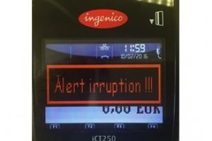 TPE Ingenico alert irruption