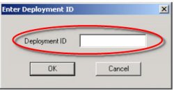 F. Enter the Deployment ID